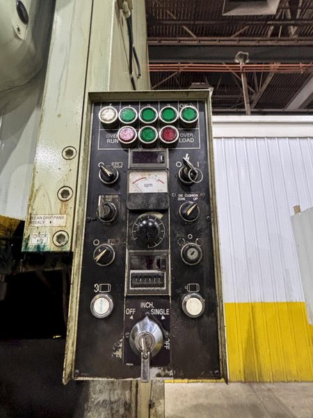 220 TON AIDA MODEL #NC1-200(2) GAP FRAME PRESS, WITH 9.84" STROKE: STOCK #22201