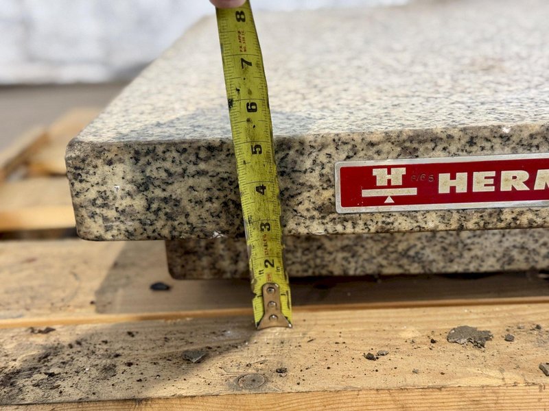 24" X 24" X 5" HERMAN STONE GRANITE SURFACE PLATE. STOCK # 1086126