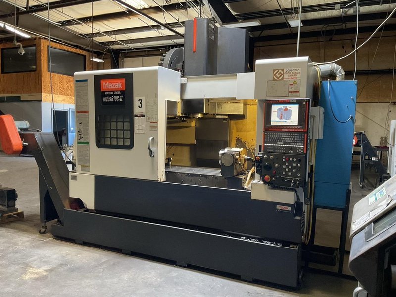 Mazak VCN 510C-II CNC Vertical Machining Center, 2007 – 4th Axis Rotary, Renishaw Probing