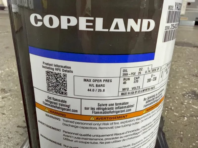 Copeland Compressor - Yas30k1e-pfv-ase