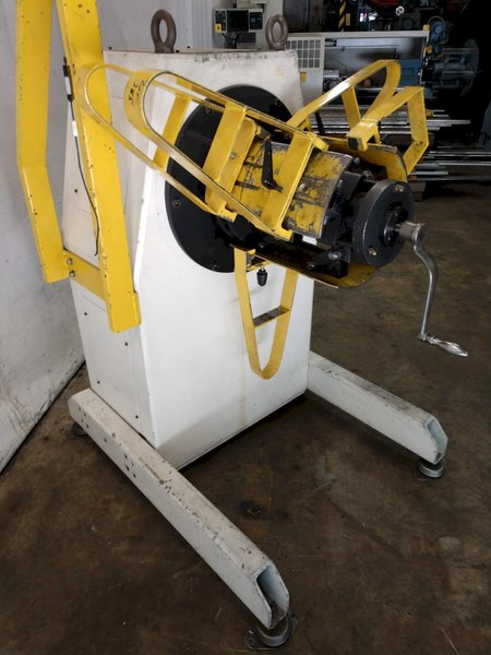 1,100 LB X 16" GSW MODEL #MHM0.5/1250SO SERVO MOTORIZED COIL REEL UNCOILER, NEW 1996: STOCK 12988