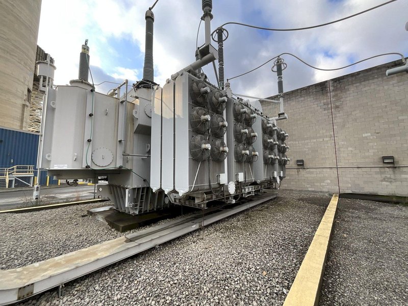 #5 cranker (not available now) HICO Three Phase Shell Form Transformer, Rated Capacity  81000/108000/135000 KVA, 345000 HV, 13800 XV, 13800 LV, Class ONAN/ONAF1/ONAF2