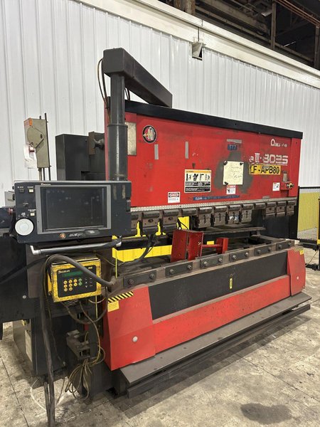 80 TON X 8' AMADA MODEL #FBD-8025 NT CNC HYDRAULIC PRESS BRAKE NEW 2004 : STOCK #23473