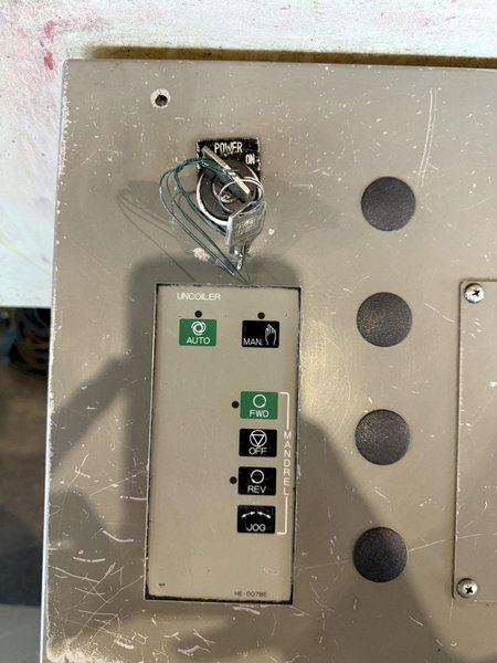 3,300 LB x 5.9" x .06" ORII SERVO FEEDLINE W/ DUAL UNCOILER. STOCK # 0130125.