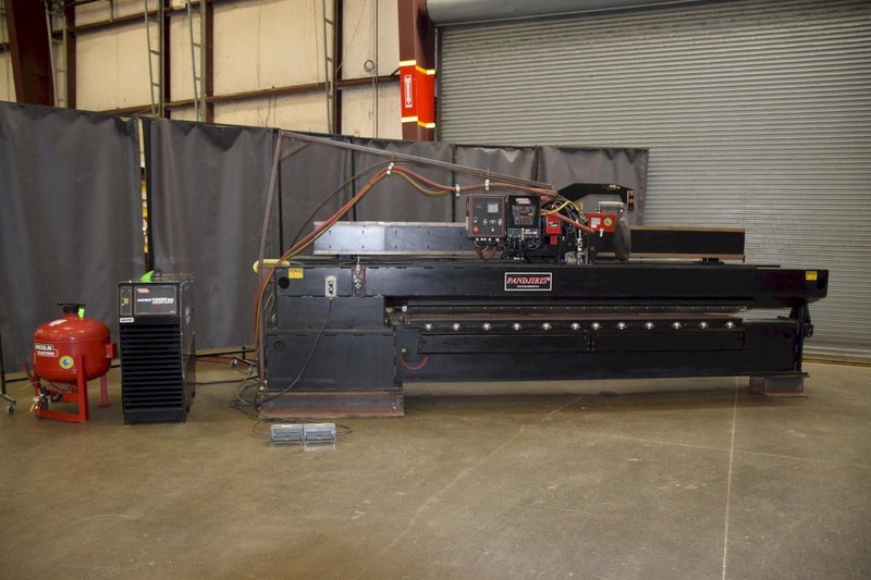 120" X 3/8" PANDJIRIS MODEL 120I-50 SEAM WELDER WITH LINCOLN POWERWAVE: STOCK # 71485