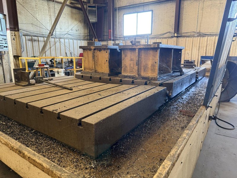 5.1" HNK CNC HORIZONTAL BORING MILL, HBM, 63 x 160 table with built in rotary, FANUC CNC, 40 ATC, CTS