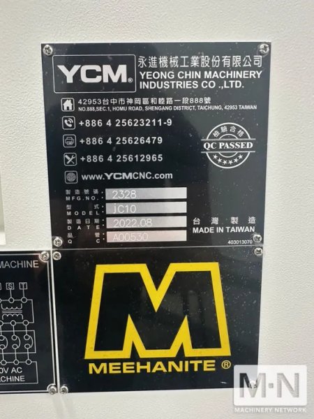 YCM jC10 CNC Vertical Machining Center, 2022