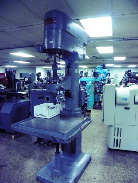 30" Edlund 2F-15 Single Spindle Box Column Variable Speed Drill Press, S/N 2F198, New 1950s. 