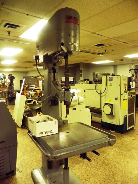 30" Edlund 2F-15 Single Spindle Box Column Variable Speed Drill Press, S/N 2F198, New 1950s. 