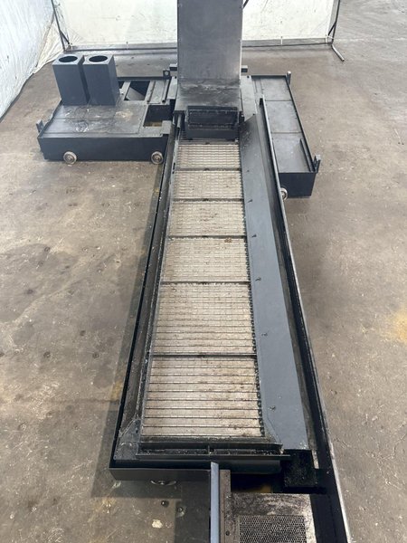 108" LONG X 16" WIDE MAYFRAN MT-10 CHIP CONVEYOR. STOCK # 0776725.