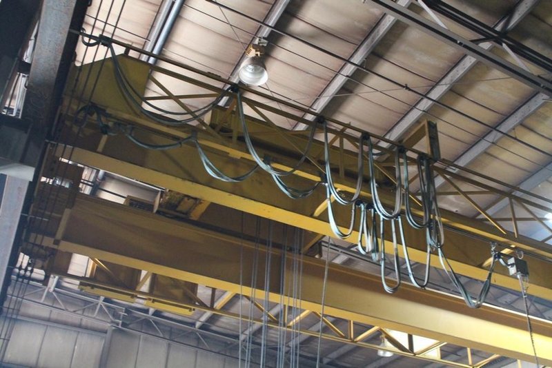 20 TON X 45'10" ZENAR OVERHEAD BRIDGE CRANE WITH POWER ROTATION OF LOWER BLOCK: STOCK #63568