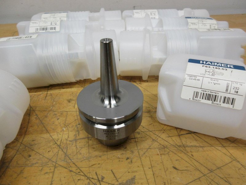 Haimer HSK63 Shrink Fit Tool Holders, (7 pcs) F63.140.03 Dia 3mm x 80, **New In Packages**- Auction Item