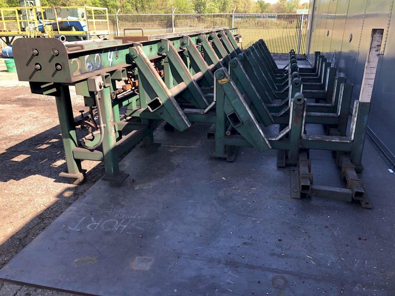 20' SUTTON POWERED INFEED &amp; OUTFEED CONVEYORS / RACKS: STOCK #16743