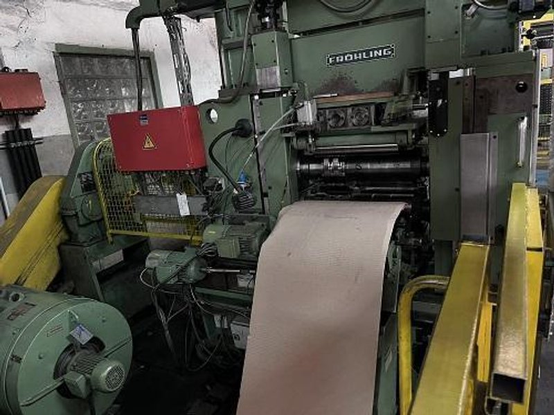 FROHLING 350MM PRECISION RING SLITTING LINE, DOUBLE LOOP