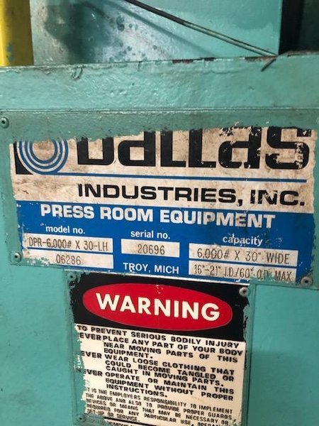 6000 LB x 30" x.125" Dallas Servo Feedline