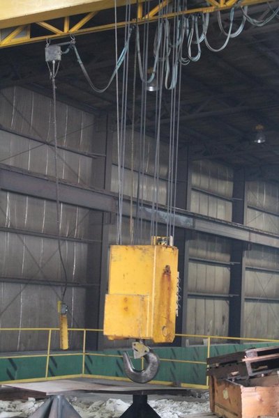 20 TON X 45'10" ZENAR OVERHEAD BRIDGE CRANE WITH POWER ROTATION OF LOWER BLOCK: STOCK #63568
