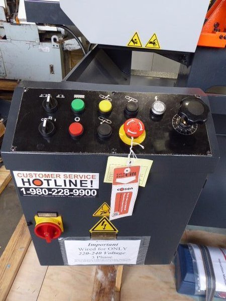 11" x 19" COSEN Horizontal Band Saw Model SH-500M, Miter, Semi-Auto, 1" Blade 3 HP, To Order