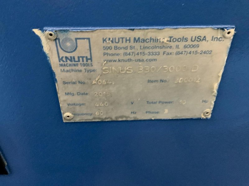 26" X 118" KNUTH MODEL SINUS 330/3000D GAP BED ENGINE LATHE: STOCK #80573