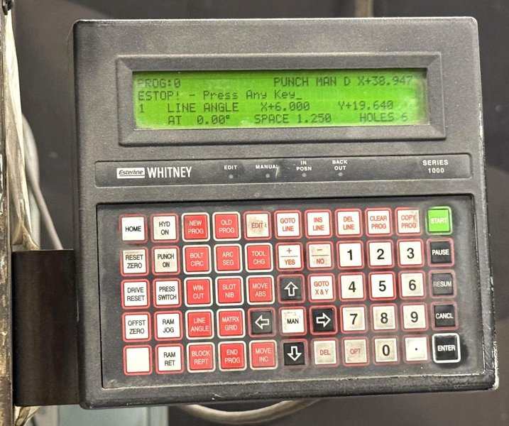 30 Ton W.A. Whitney Single End Punch Model 630, Tooling