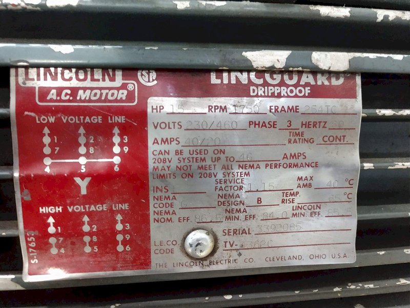 15" X 15" X 15 HP MAREN MODEL #111-297 HYDRAULIC HORIZONTAL AUTOMATIC CONTINUOUS BALER: STOCK #13506