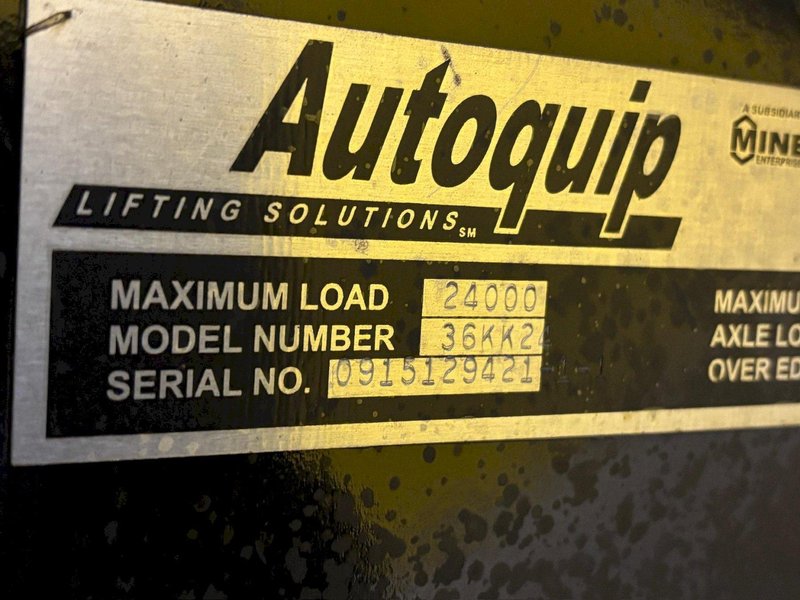 24,000 LBS X 7’ X 4’ AUTOQUIP MODEL #36KK24 HYDRAULIC LIFT TABLE: YOBRO #24355