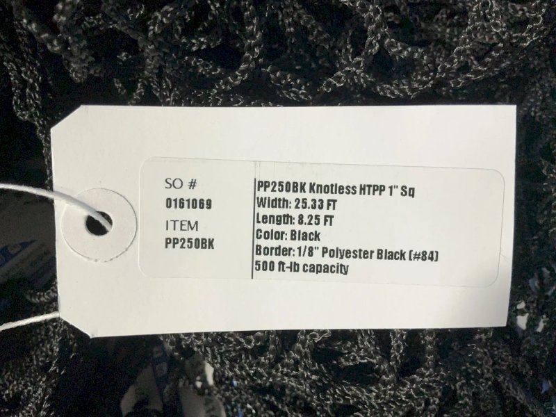 Custom Safety Net Solutions 500 Ft/lb Nylon Safety Nets - Pp250bk