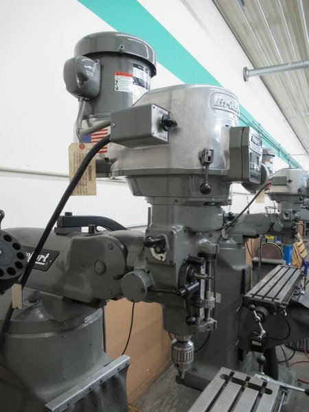 Bridgeport Series I-2HP Vertical Knee Mill, Sony Millman 2-Axis DRO, 9"x 48" Table, X-Axis Power Feed, Power Quill Feed, Chrome Ways- Auction Item