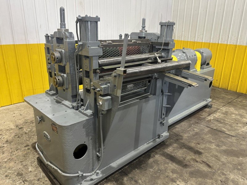 36”  YODER MODEL #M3 POWERED SLITTING HEAD w/ POWERED FEED &amp; HOLD DOWN ROLLS : STOCK #22953