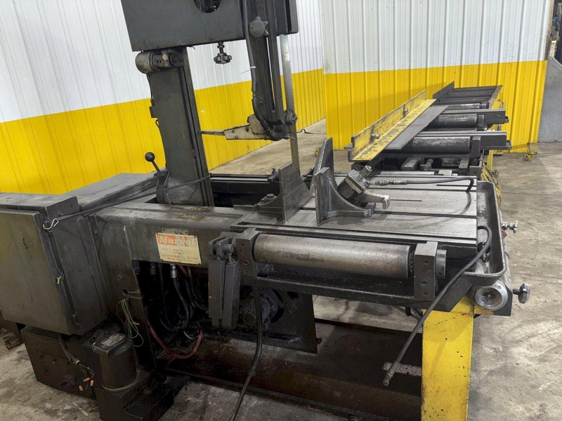 18” X 20” MARVEL MODEL #81/M4 AUTOMATIC MITRE HEAD VERTICAL BAND SAW &amp; FEED TABLE: STOCK #23277