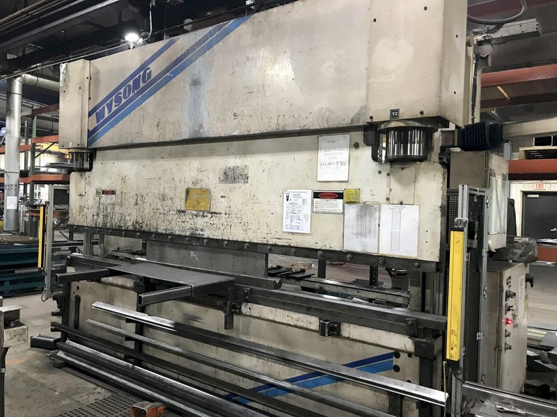 250 Ton x 12' Wysong Hydraulic Press Brake Model PH-250-144, 10" Stroke, 19" Die Space, Back Gauge