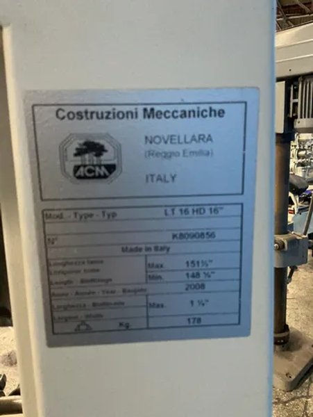 Laguna / Acm 16” Vertical Band Saw  - Lt 1 Hd 16”