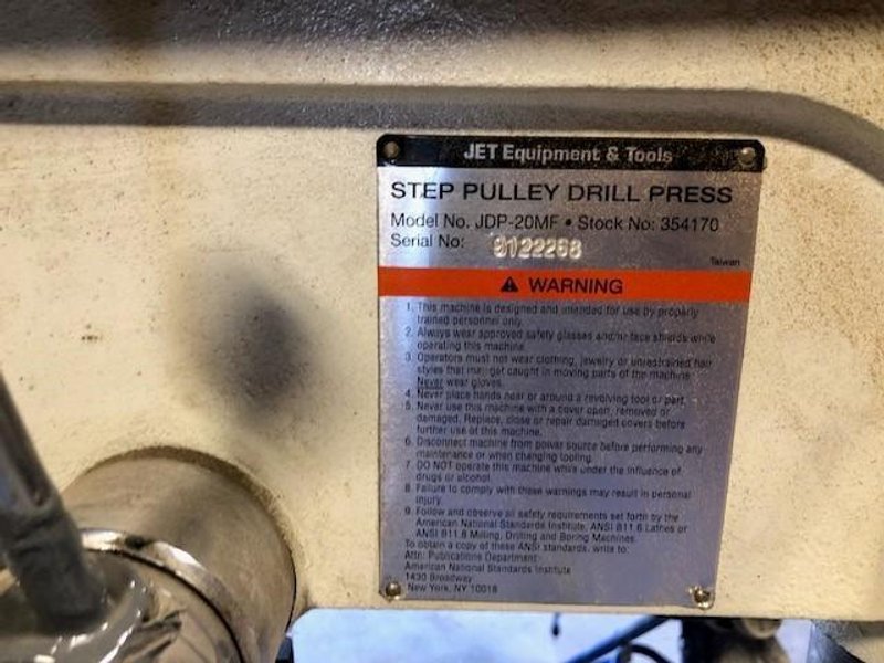 JET DRILL PRESS STOCK #3073