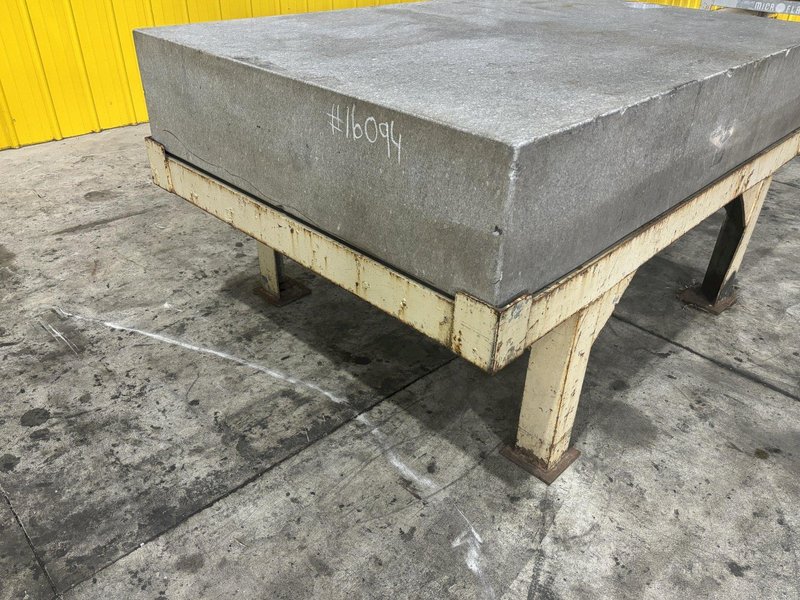 72" X 48" X 12" RAHN GRAY GRANITE PRECISION SURFACE INSPECTION PLATE: STOCK 16094