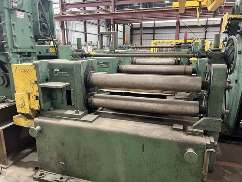 48" x .312" x 30,000# Loopco Slitting Line w/3 Heads Stock # 14255