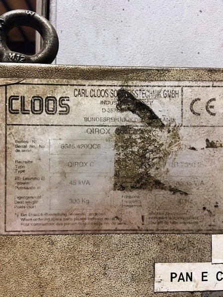 CLOOS MODEL QIROX ROBOTIC WELDING POSITIONER