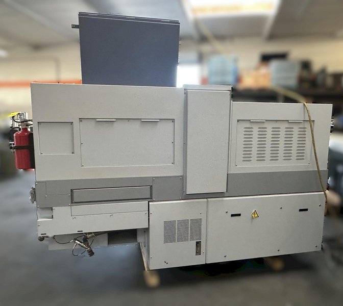 STAR SR-32JII Type B Swiss CNC Lathe 2019 w/ Turning Tool with 6 Stations, Back Side facing Operator 5 Stations Live, Back Side Sub Spindle Tools 8 Stations (4 /4 stacked on top of each other all live) (The Y Axis), Parts Conveyor, LNS Alpha 538 Magazine Bar Loader, Fire Suppression System. Ran oil.
