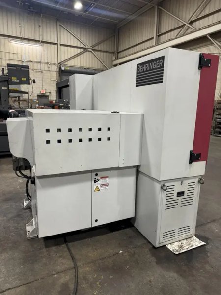 USED BEHRINGER 11.8" X 10.2" DUAL POST AUTOMATIC BANDSAW MODEL HBE 261A, Year: 2021