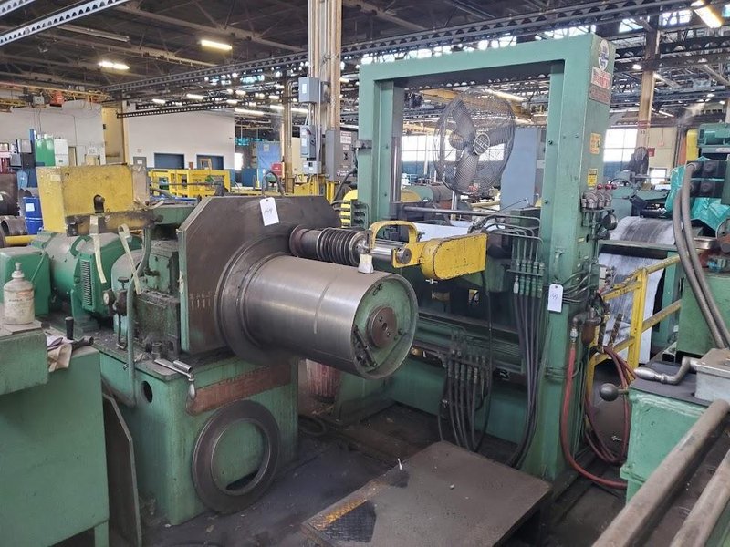 18" x .025" - .003" Ruesch Ring Type Precision Double Loop Slitting Line, Stock # 14158