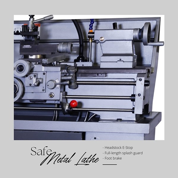 NEW 14" X 40"  GMC MODEL GML-1440BGF-1 HIGH SPEED GEARED HEAD ENGINE LATHE (SINGLE PHASE)