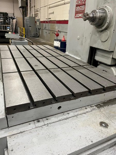 4" DEVLIEG 43K-72 HORIZONTAL BORING MILL. STOCK # 1007225