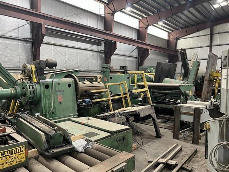 48" x .312" x 30,000# Loopco Slitting Line w/3 Heads Stock # 14255