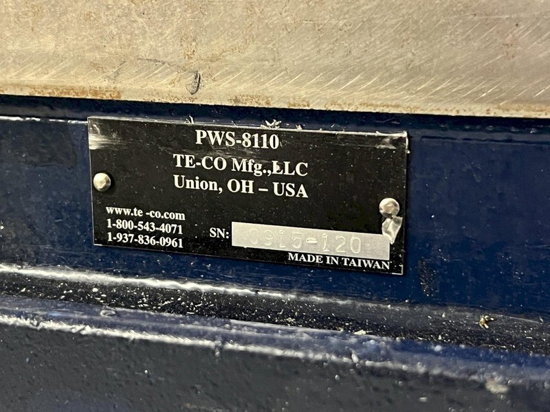 Te-Co TMX PWS-8110 8" CNC Machine Vise 11" Opening