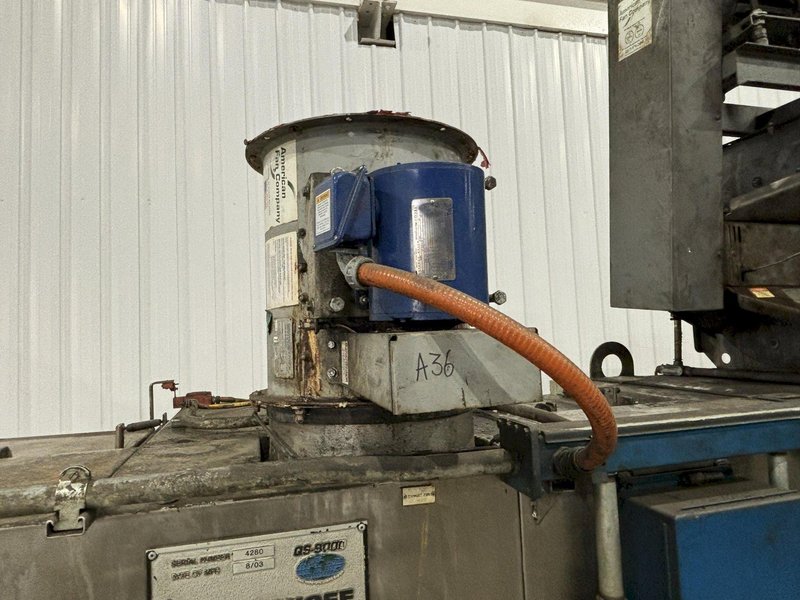 24" W X 11" H RANSOHOFF 3-STAGE STAINLESS STEEL PASS THROUGH BELT CONVEYOR PARTS WASHER, 2003, ELECTRIC HEAT: STOCK #22020