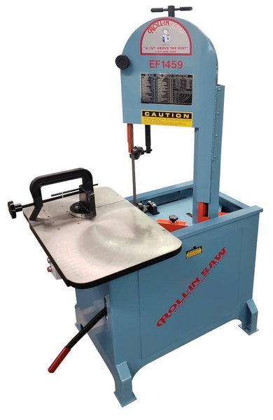 14" Roll-In Vertical Band Saw No. EF1459, 8-1/2" Rounds, 1 HP, New