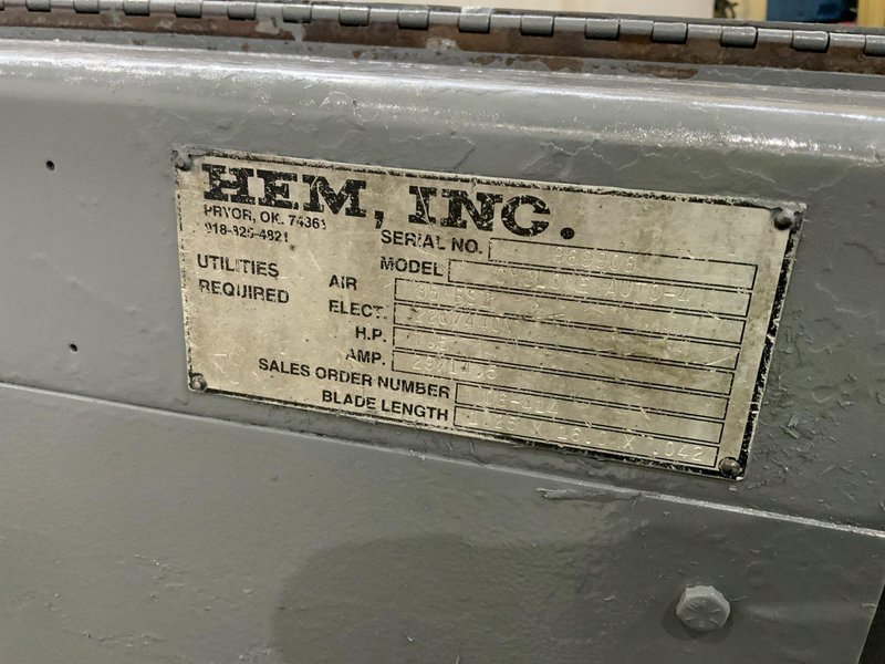 16" X 22" HEM MODEL # CYCLONE AUTO-4, HORIZONTAL BAND SAW: STOCK #80684