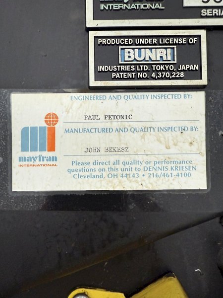 MAYFRAN MAGNETIC SPIKED BELT CONVEYOR: STOCK #23092