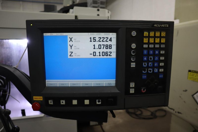 Sharp LMV-50/DVS 3-Axis CNC Vertical Knee Mill, Acu-Rite MILLPWR CNC Control, Electronic Variable Speed Drive