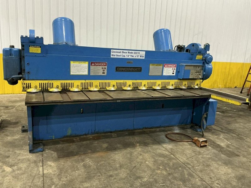 10' x 1/4" CINCINNATI MODEL #2CC10 MECHANICAL POWER SHEAR: