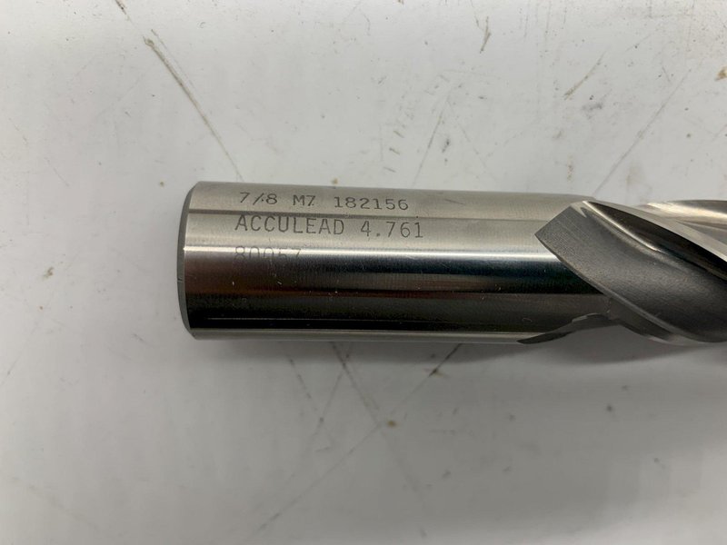 7/8” ACCULEAD 4.761 HSS END MILL FLUTE  182156 STOCK #15571
