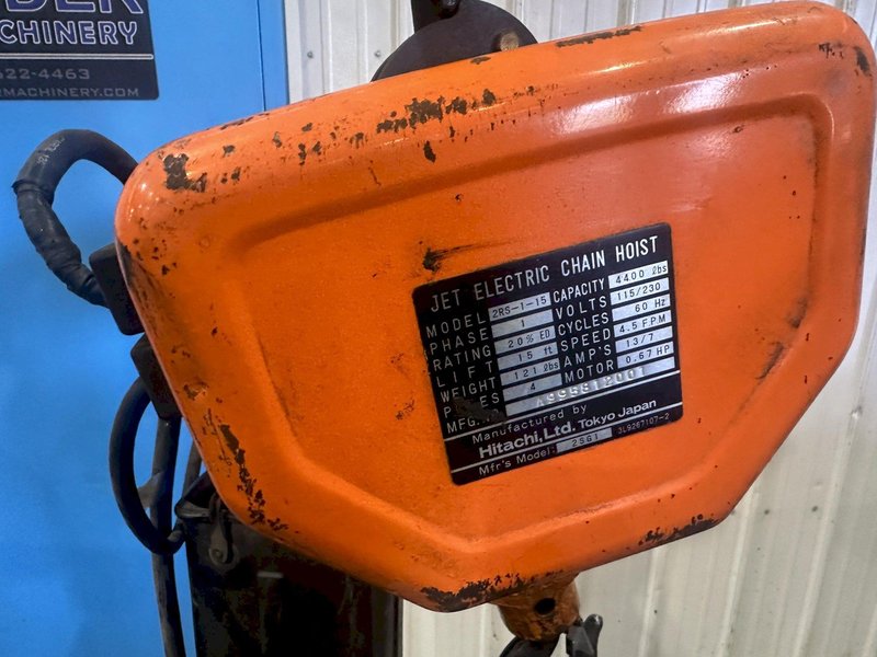2 TON JET ELECTRIC CHAIN HOIST: STOCK #78176